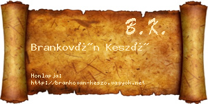 Brankován Kesző névjegykártya